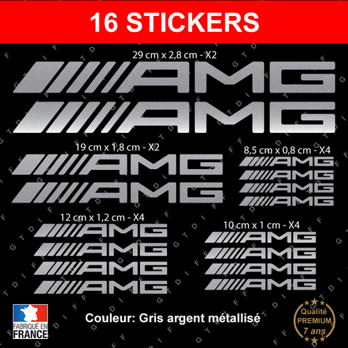 Stickers amg gris - stickers,
