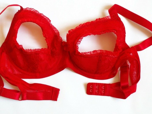 Soutien gorge ouvert rouge