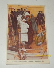 Image CHROMO COTE D'OR Série Reine ASTRID : La Reine ASTRID arrive à ANVERS 1926