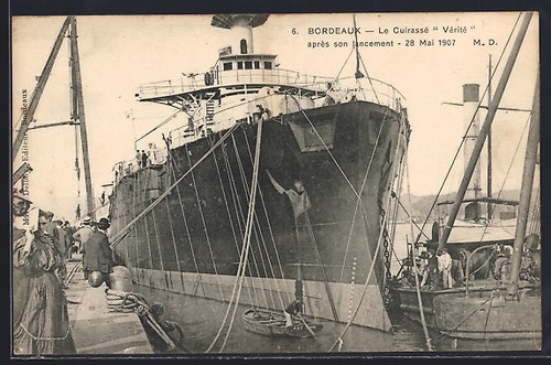 Cpa bordeaux cuirassé - bordeaux,,