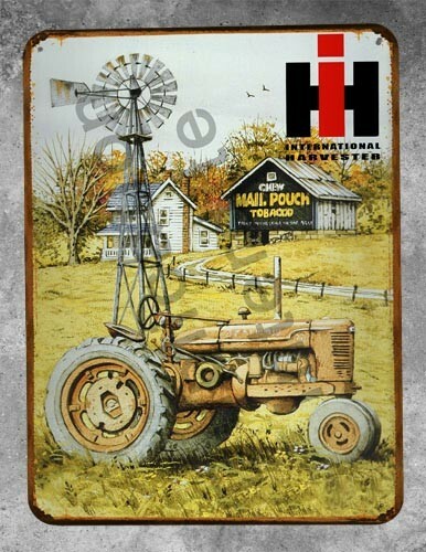 Plaque metal vintage tracteur - metal,