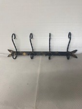 Antique Black & Gold Black Hook Black Black Black Gold Forger Iron Coat Holder 