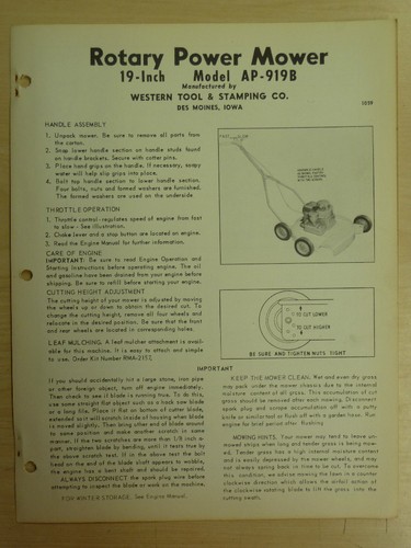 Western tool rotary power - western,