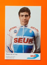 CYCLING cycling card ROQUE DE LA CRUZ team SEUR 1990 Signed