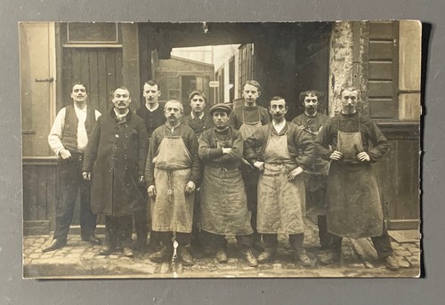Carte photo ouvriers - photo, habit