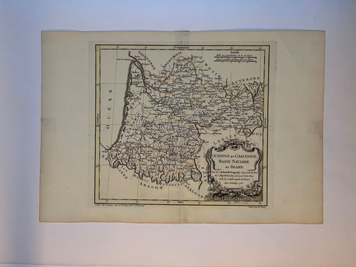 Carte 18ème guienne - 18ème, et