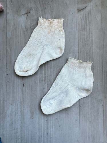 Chaussettes poupée ancienne - chaussettes,