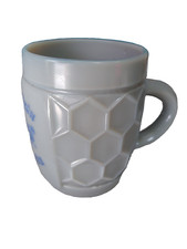 Antique Grey Opaline Glass Beer Mug Honeycomb Brewery La Semeuse