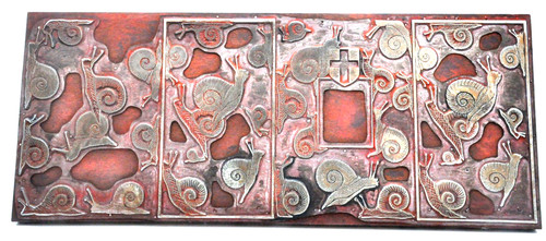 Ancienne plaque cuivre - plaque, pour