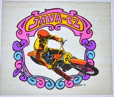 Original VINTAGE 1970s Heat Transfer | Jawa Moto (JAWA-CZ)