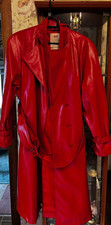 H&M Innovation Circular Design Story Vinyl Trench Coat in Rare Red