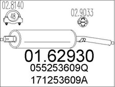 SILENCIEUX ARRIèRE VW GOLF I 1.6 GTI
