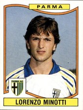 figurine NEW FOOTBALLERS PANINI 1990/91 number 254 Parma Minotti