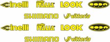 Adhésifs Wagon Cannondale Caad 4 Cinelli / Selle Italie / Look / Queue /Shimano/