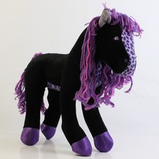 Cheval en Peluche Noir et