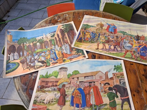 Lot anciennes affiches - lot,