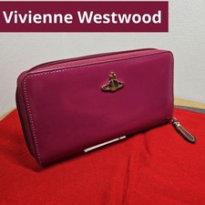 Portefeuille long à fermeture éclair ronde émaillée Vivienne Westwood...