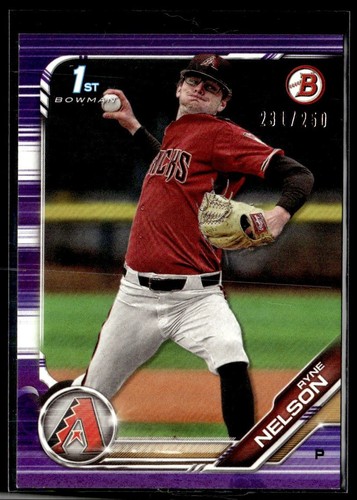 2019 bowman draft purple ryne - bowman,