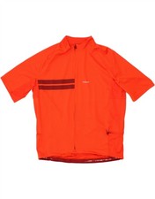 DECATHLON Mens Short Sleeve Tracksuit Top Jacket  2XL Orange Polyester BT26
