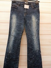 JEANS EN COTON MELANGE BLEU