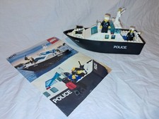 Vintage 1987 LEGO TOWN SET 4010 POLICE RESCUE BOAT 100% COMPLET + NOTICE City