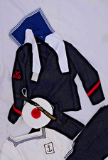 MARINE NATIONALE ENSEMBLE MATELOT / VESTE + BACHI + 2 PANTALONS + CHEMISE + COL