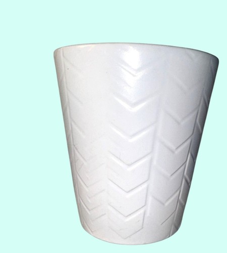 White ceramic planter pot - planter,