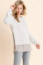 Natalya Side Slit Sweater