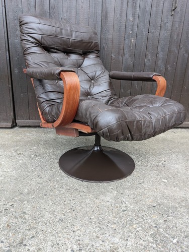 Designer vintage fauteuil cuir - designer,