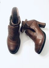Neosens Anthropologie Womens Brown Leather Shoes  Ankle Boots Size 38 US 7.5