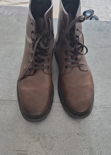 Zara bottines cuir marron