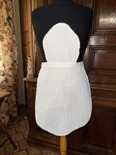 Ancien tablier de bonne / serveuse en piqué blanc de coton   réfT1