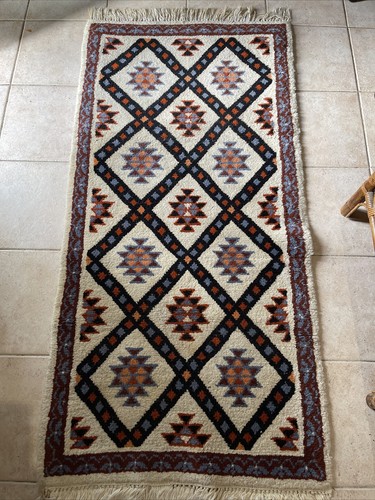Tapis laine berbere ecru - tapis,