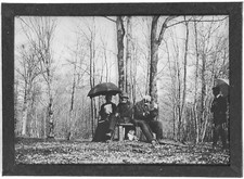 Black and White Positive Photo Glass Plate 6x9cm Family Forest Wood Glass Flat 
