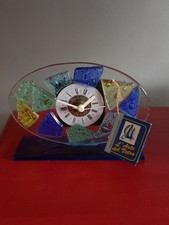 horloge de bureau en verre de