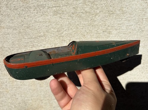 Ancien jouet tôle bateau - jouet,