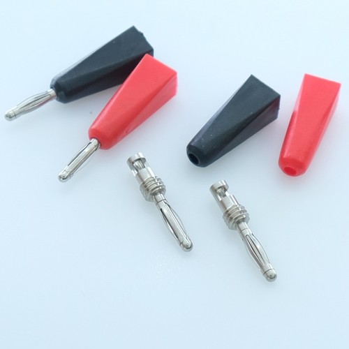 Fiche banane 2mm mâle rouge