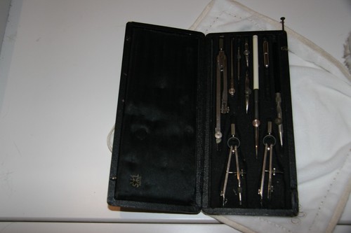 Ancien coffret compas - ancien,