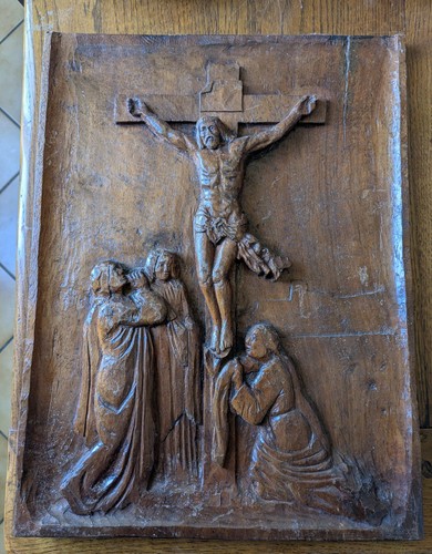Panneau bois sculpté - sculpté, noyer