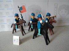 PLAYMOBIL vintage western nordistes patrouille soldats sets 3419 3420 3485 #2