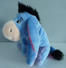 Q9. PELUCHE DOUDOU DISNEY NICOTOY BOURRIQUET bleu mauve rose noir 20cm scratch