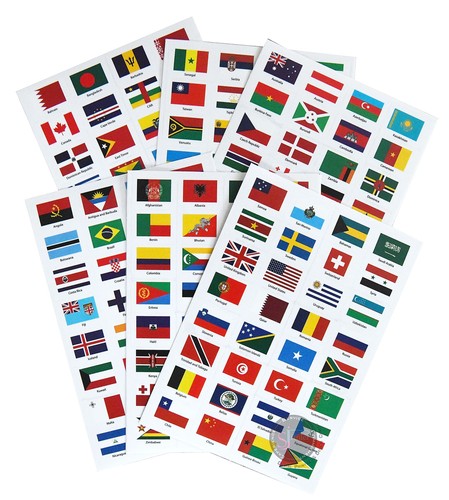 World flags stickers - flags, 192