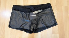 Short shorty vrai cuir noir bi
