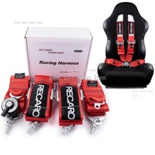 Red RECARO 4 Point 3" Racing