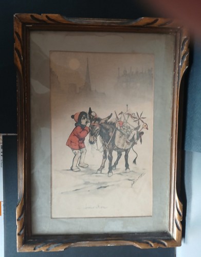 Tres rare gravure encadree - tres,