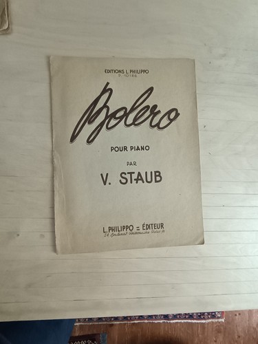 Boléro pour piano - , v.staub.
