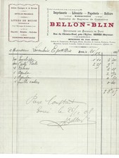 Facture Imprimerie Librairie