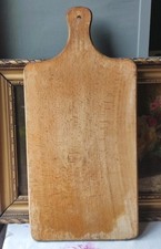 ANCIENNE GRANDE PLANCHE À DÉCOUPER BILLOT EN BOIS 48,5 CM DE LONG