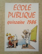 carte postale SPIROU École publique Qinzaine 1986