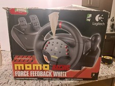 Logitech MOMO Racing Wheel Force Feedback Wheel & Pedals Complete W/ Disc/Manual